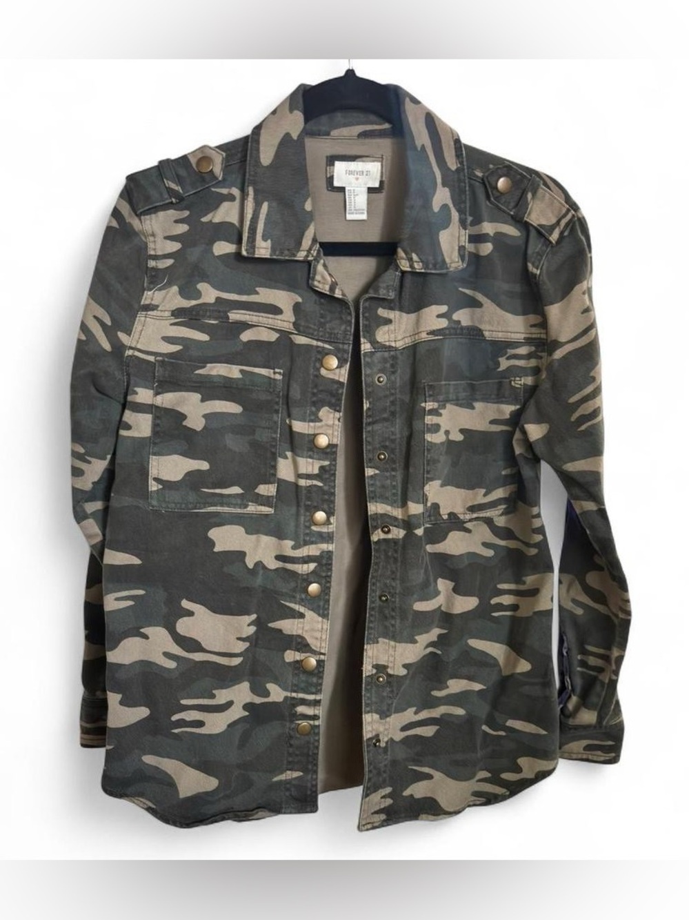 Camo Military Shacket Utility Jacket